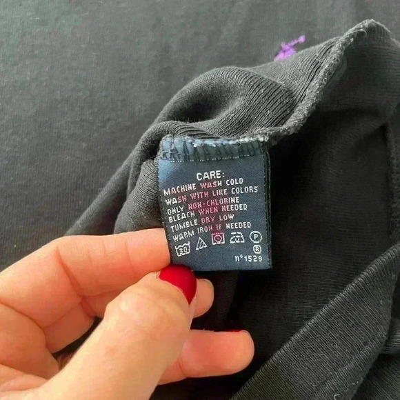 RAPLH LAUREN women’s black classic cotton crew neck short sleeve L preppy tennis - Picture 3 of 7